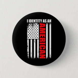 Patriottische Vierde Juli Amerikaanse vlag Ik iden Ronde Button 5,7 Cm