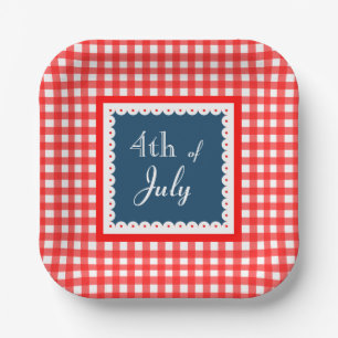 Patriottische vierde juli BBQ papieren borden Bordje