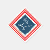 Patriottische vierde juli BBQ picknick servetten (Hoek)