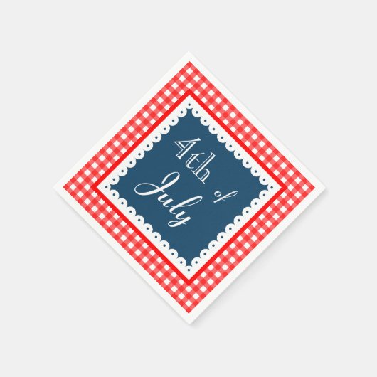 Patriottische vierde juli BBQ picknick servetten (Hoek)