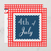 Patriottische vierde juli BBQ picknick uitnodiging (Voorkant / Achterkant)