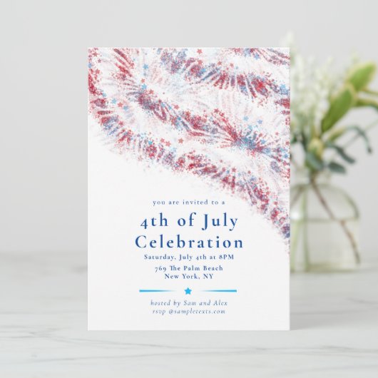 Patriottische Vierde Juli Viering Custom Kaart (Staand voorkant)