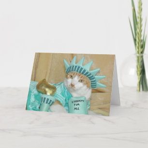 Patriottische vierde van Kaart van de Kat van Juli