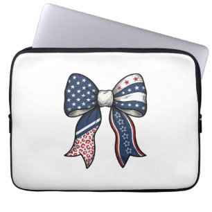 Patriottische Vintage Gegraveerde Boog Vector Ontw Laptop Sleeve