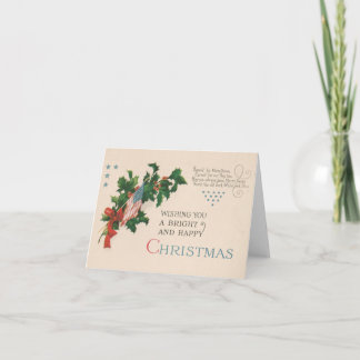 Patriottische Vintage Kerstkaart Feestdagen Kaart