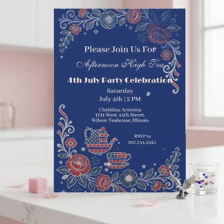 Patriottische Vintage Theepot Namiddag High Tea Fe Kaart