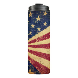 Patriottische vintage USA-vlag 4 juli Thermosbeker