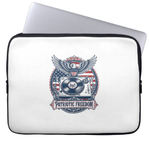 Patriottische Vinyl Collector Vector Graphic T-shi Laptop Sleeve