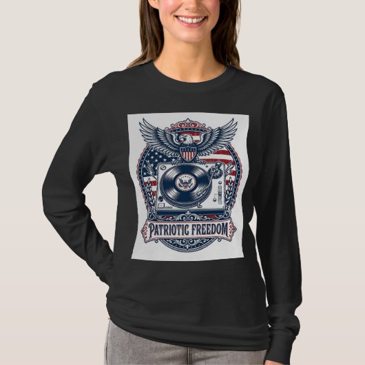 Patriottische Vinyl Collector Vector Graphic T-shi T-shirt (Voorkant)