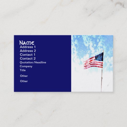 patriottische visitekaartjes Amerikaanse vlagkunst (Voorkant)
