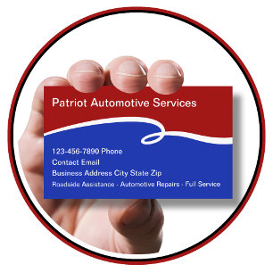 patriottische Visitekaartjes automobieldienst Contactkaartje