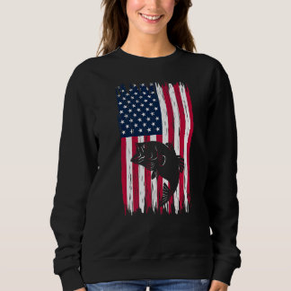 Patriottische visser 4 juli Amerikaanse vlag Trui