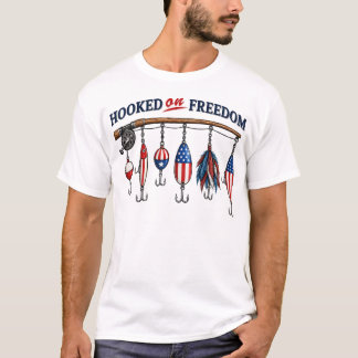 Patriottische Visserijhaak Verliefd op Vrijheid T-shirt