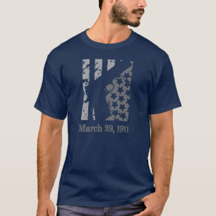 Patriottische vlag 1911 grijs ontwerp t-shirt
