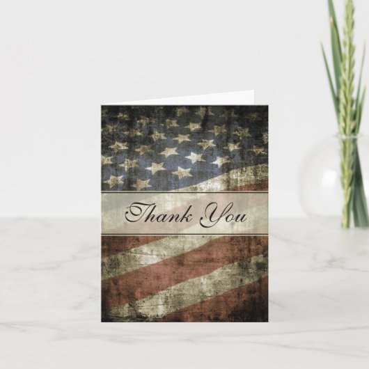 Patriottische  vlag bedankkaart (Voorkant)