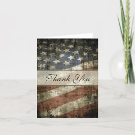 Patriottische  vlag bedankkaart