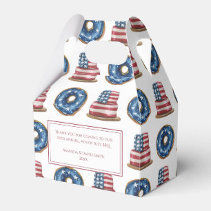 Patriottische vlag Donuts Cake 4 juli Bedankdoosjes