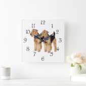 Patriottische vlag Duo Vierkante Klok (Huis)