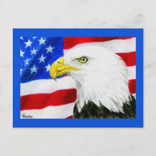 Patriottische Vlag, Eagle Briefkaart - "American P