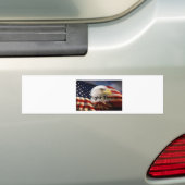 Patriottische vlag en adelaar bumpersticker (Op auto)