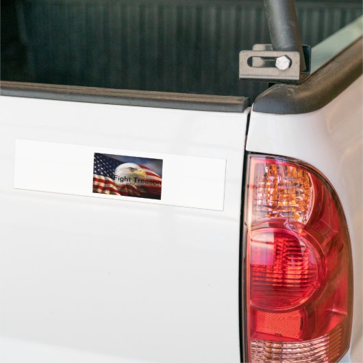Patriottische vlag en adelaar bumpersticker (Op Truck)