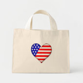 Patriottische vlag Heart Canvas tas (Voorkant)