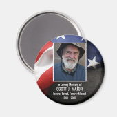 Patriottische vlag in liefhebbend geheugensympathi magneet (Voorkant / Achterkant)