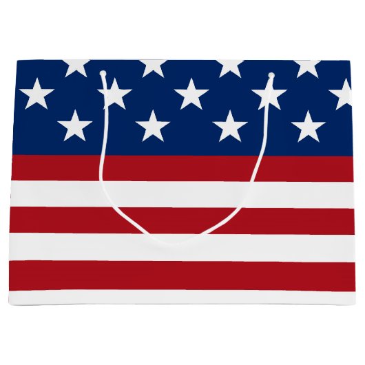 Patriottische vlag juli Vierde grote cadeau Large Cadeauzakje (Voorkant)