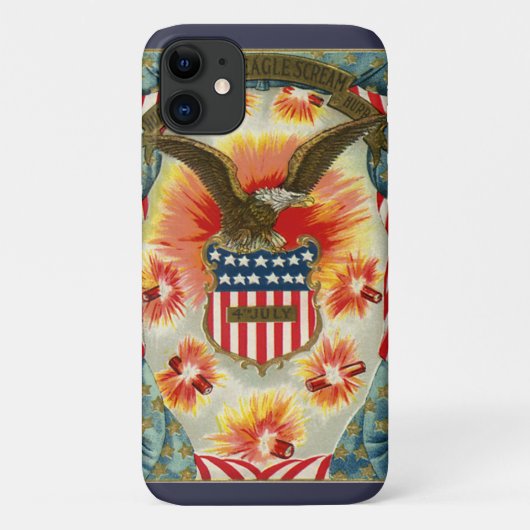 patriottische vlag op 4 juli Eagle en Amerikaanse Case-Mate iPhone Case (Achterkant)
