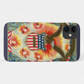 patriottische vlag op 4 juli Eagle en Amerikaanse Case-Mate iPhone Case (Achterkant (horizontaal))