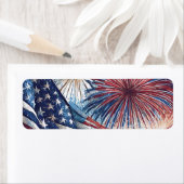 Patriottische vlag retour adres label (Insitu)