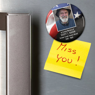 Patriottische vlag Ter nagedachtenis Sympathie Fot Magneet