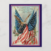   Patriottische Vlag van 4 juli Briefkaart (Voorkant)