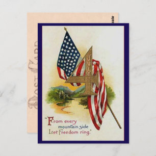   Patriottische Vlag van 4 juli Briefkaart