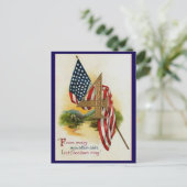   Patriottische Vlag van 4 juli Briefkaart (Staand voorkant)