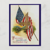   Patriottische Vlag van 4 juli Briefkaart (Voorkant)