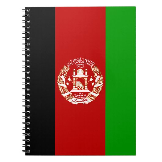 Patriottische vlag van Afghanistan Notitieboek (Voorkant)