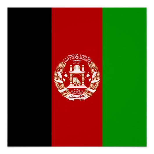 Patriottische vlag van Afghanistan Perfect Poster (Voorkant)
