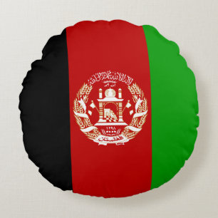 Patriottische vlag van Afghanistan Rond Kussen