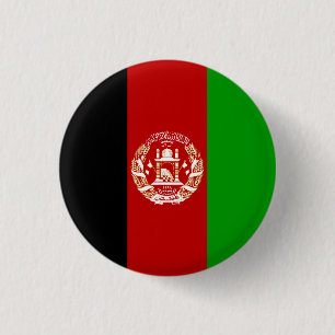 Patriottische vlag van Afghanistan Ronde Button 3,2 Cm