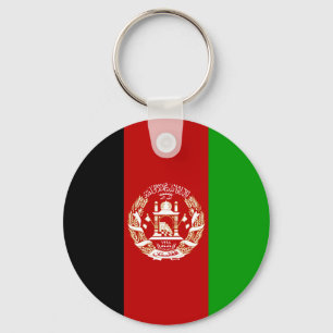 Patriottische vlag van Afghanistan Sleutelhanger