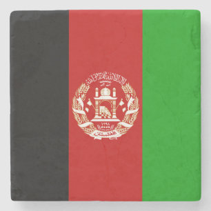 Patriottische vlag van Afghanistan Stenen Onderzetter