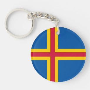 Patriottische vlag van Åland-eilanden Sleutelhanger