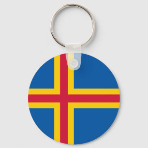 Patriottische vlag van Åland-eilanden Sleutelhanger