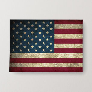 Patriottische vlag van Amerika Button