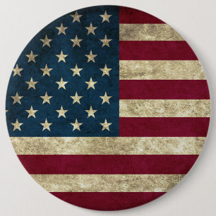 Patriottische vlag van Amerika Ronde Button 6,0 Cm