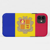 Patriottische vlag van Andorra Case-Mate iPhone Case (Achterkant (horizontaal))