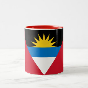 Patriottische vlag van Antigua en Barbuda Tweekleurige Koffiemok