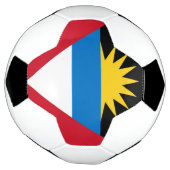 Patriottische vlag van Antigua en Barbuda Voetbal (Gedraaid)