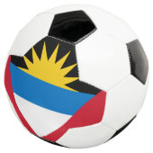 Patriottische vlag van Antigua en Barbuda Voetbal (Drie kwart)